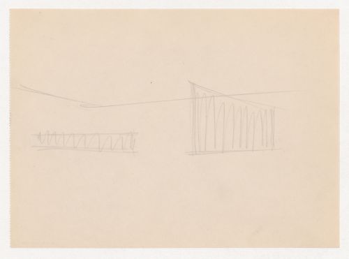 Interior perspective sketch for Museum for a Small City