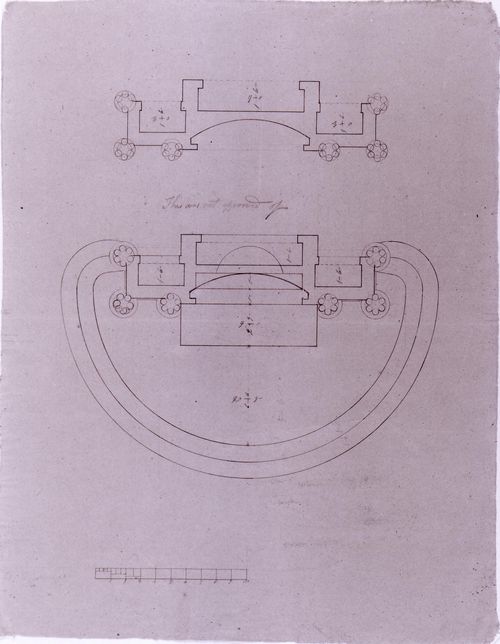 Plan for the retable for Notre-Dame de Montréal