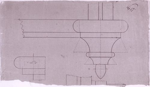 Elevations for a decorative drop detail for Notre-Dame de Montréal