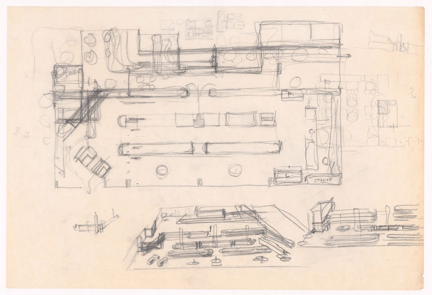 Sketch plan and perspectives for Cooperativa Unicoope Domus / Boavista, Porto, Portugal