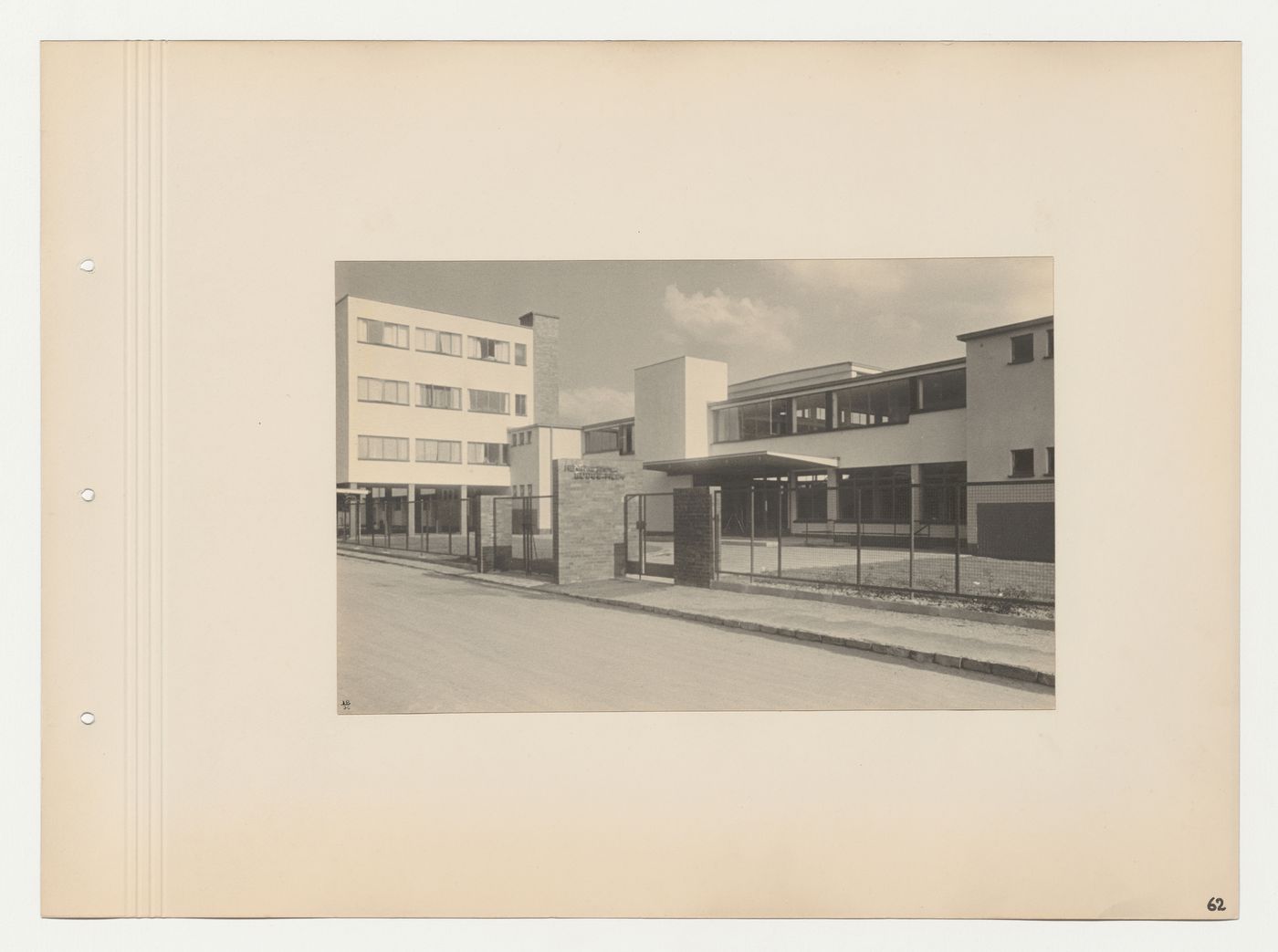 View of the main entrance of the Budge Foundation Old People's Home from across the street, Frankfurt am Main, Germany