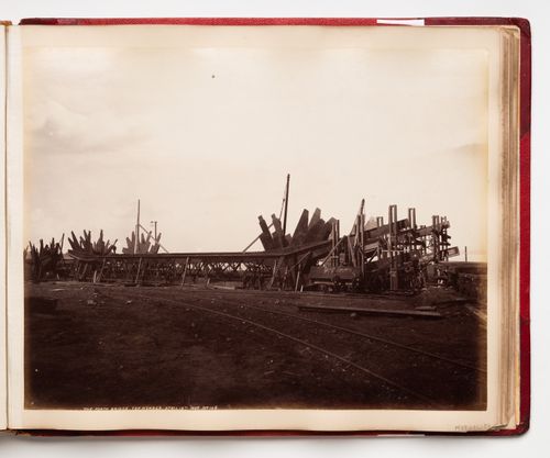 View of the Forth Bridge under construction, Firth of Forth, Scotland, United Kingdom
