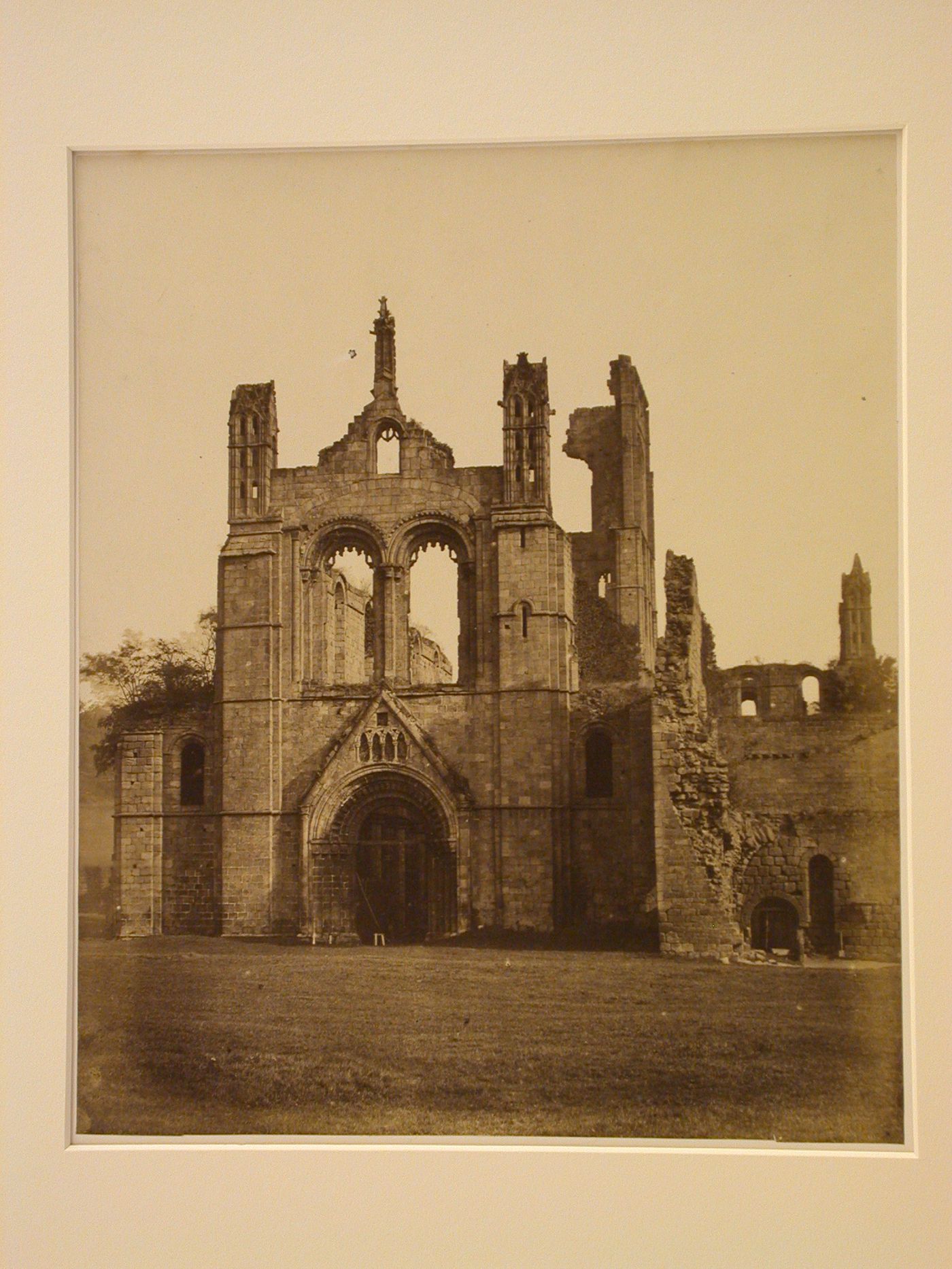 View of Kirkstall Abbey ruins, Leeds, West Yorkshire, England