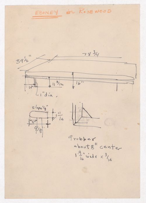 Various documents and drawings including furniture design and office renovation: File G 703