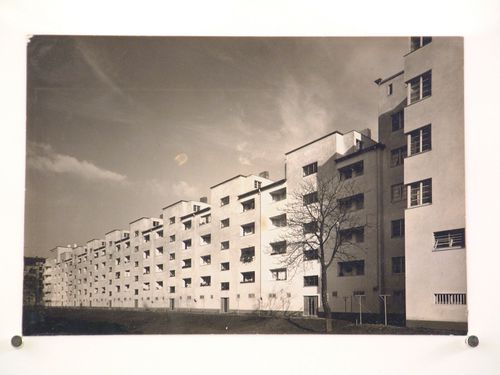 Side elevation of worker's housing complex, Elberfeld [?], Wuppertal, Germany