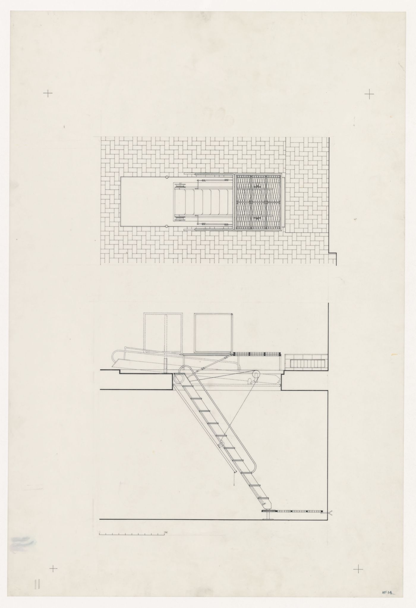 Plan of the Maison de Verre, Paris, France