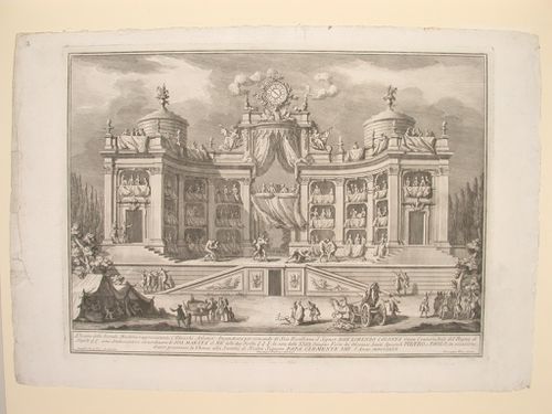 Etching of Posi's design for the "seconda macchina" of 1764