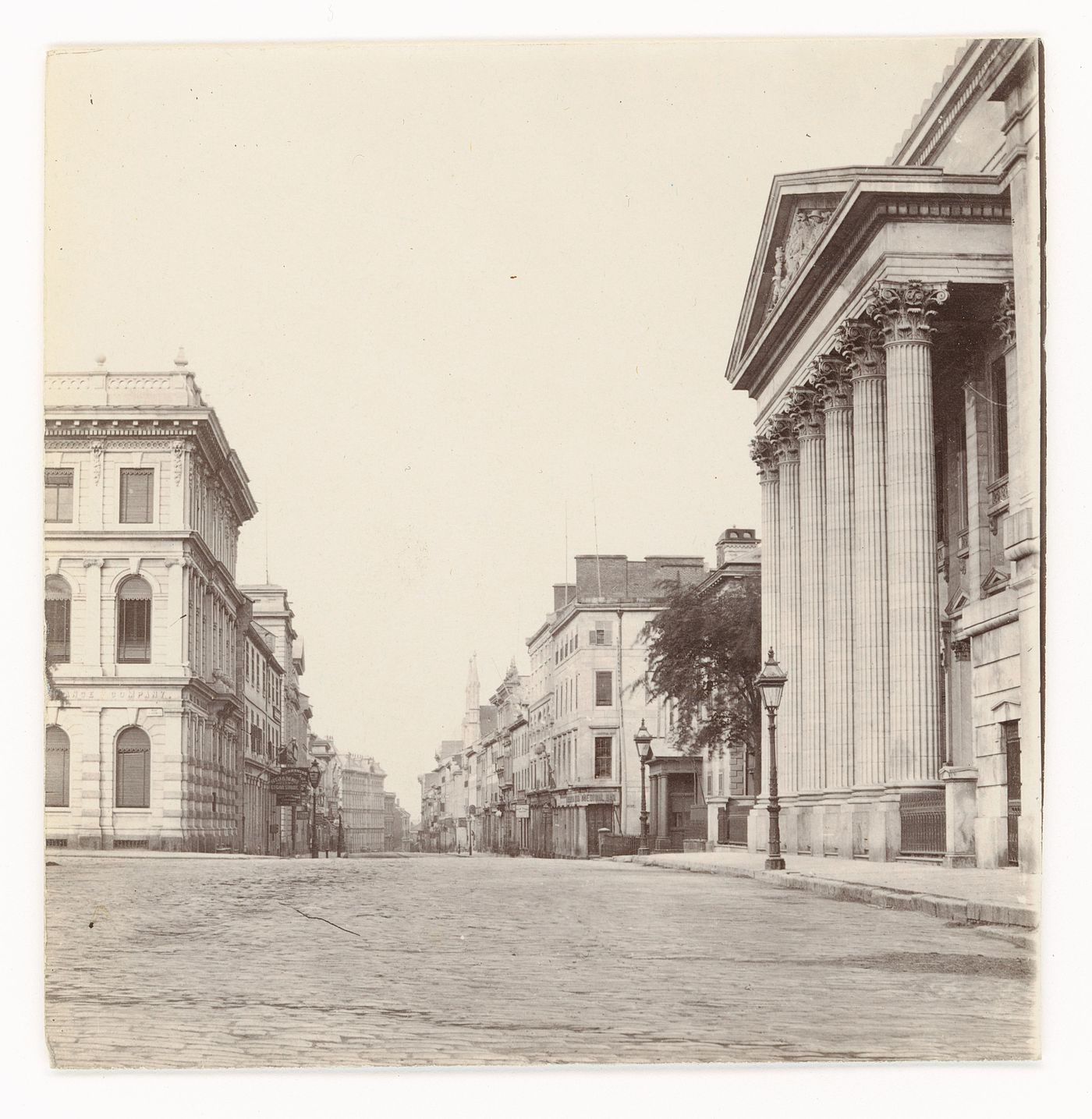 Rue Saint-Jacques looking west from Place d'Armes, Montréal, Québec