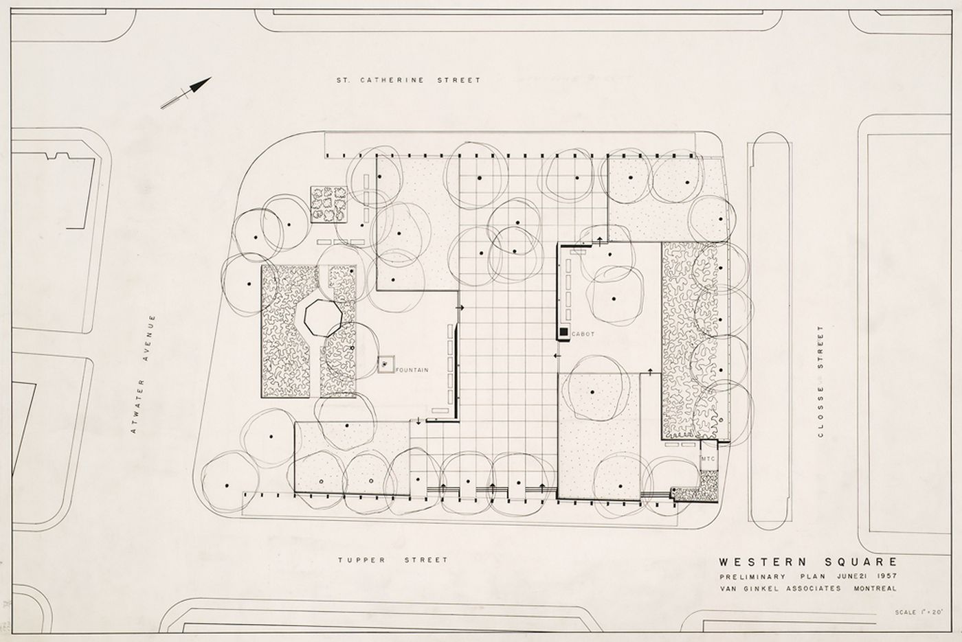 Preliminary Plan, Western Square, Montréal, Québec