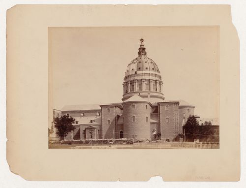 View of the Cathédrale Saint-Jacques-le-Majeur (now the Cathédrale Marie-Reine-du-Monde), 1085 rue de la the Cathédrale, Montréal, Québec