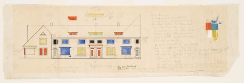 Colour study for a middle-class housing estate showing a partial elevation, Drachten, Netherlands