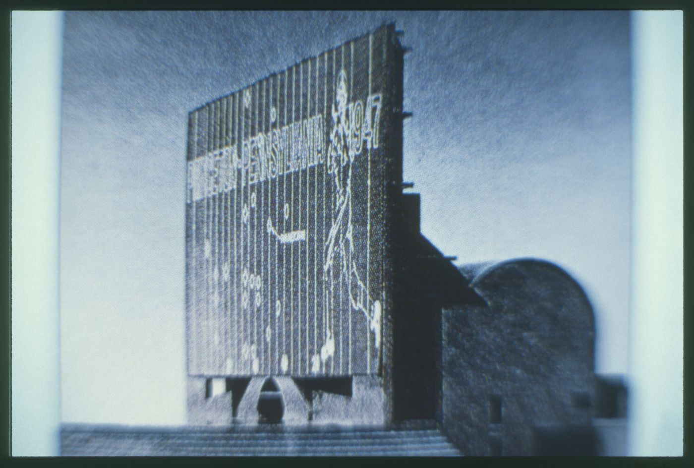 Slide of a view of an unidentified structure