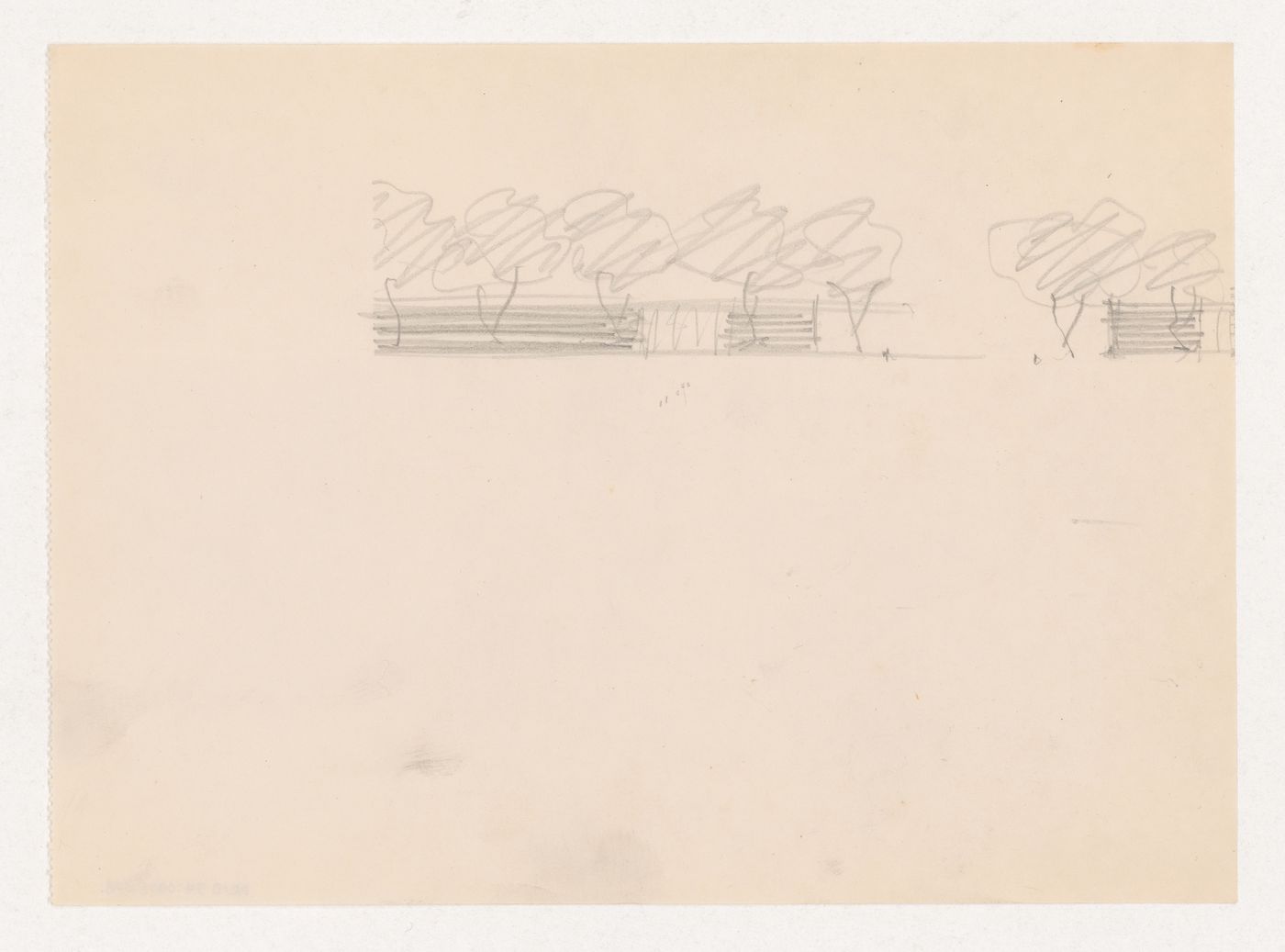 Partial sketch elevation for a Court House