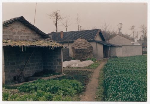 View of rural houses in Sichuan province, China