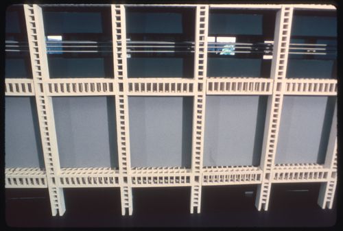 Photograph of a model for La ciudad que necesita la humanidad, Argentina, by Reginald Malcolmson and his students Mary Bylinsky and Dan Roach