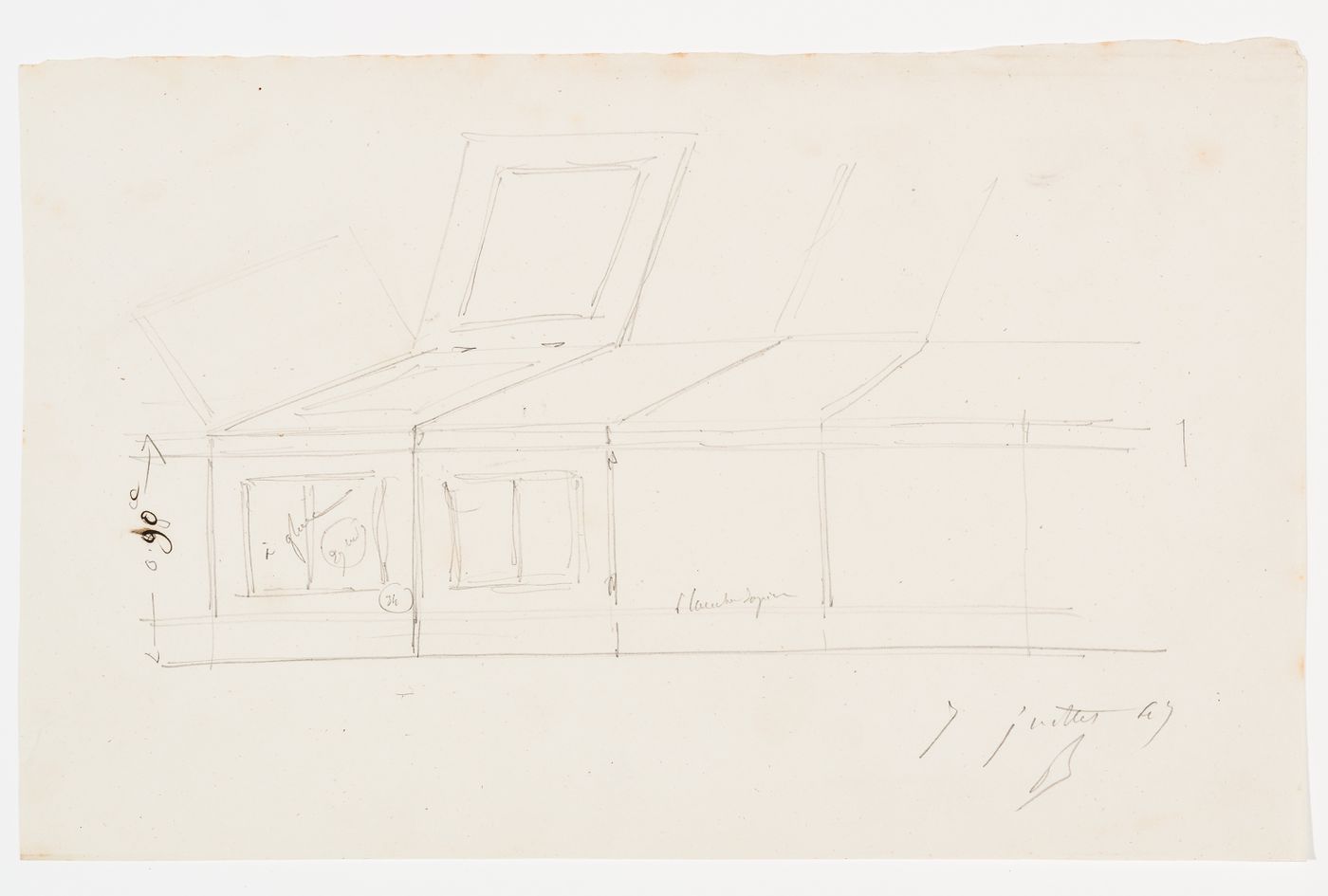 Sketch, probably for an opera house for the Académie royale de musique
