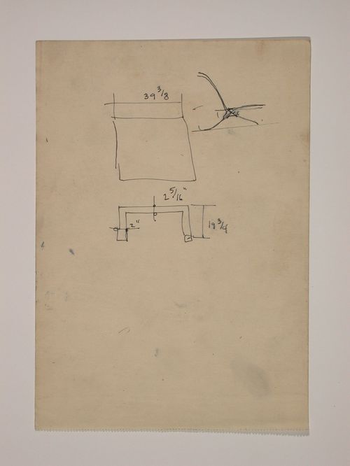 Various documents and drawings including furniture design and office renovation: File G 693