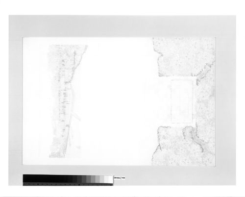 Perspective and a plan for the Boat Landing Pavilion, Huntington Beach, California