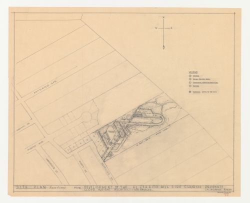 Swedenborg Memorial Chapel, El Cerrito, California: Site plan including neighbouring lots