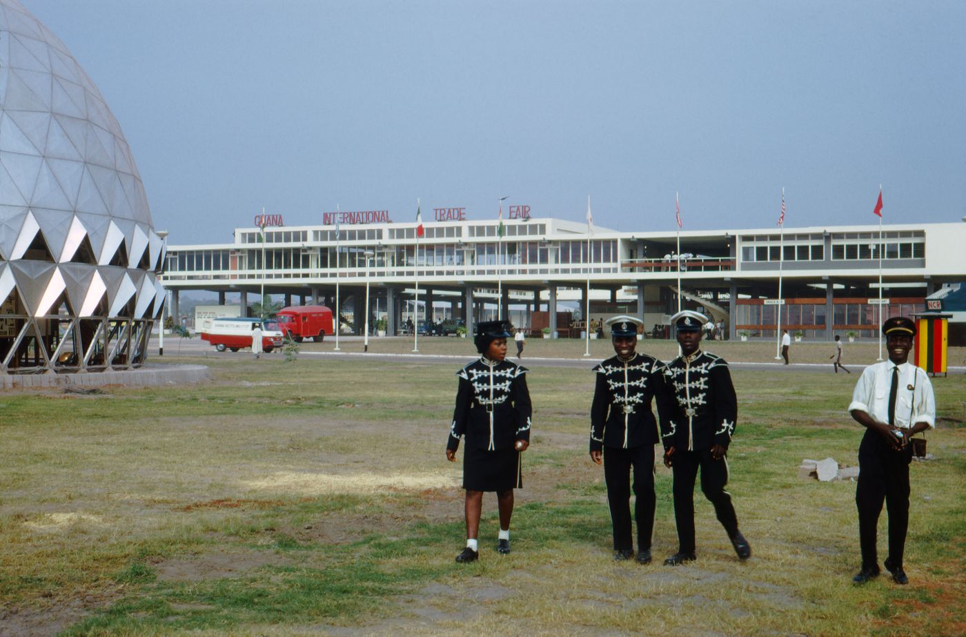 Building with people in front, Accra, Ghana