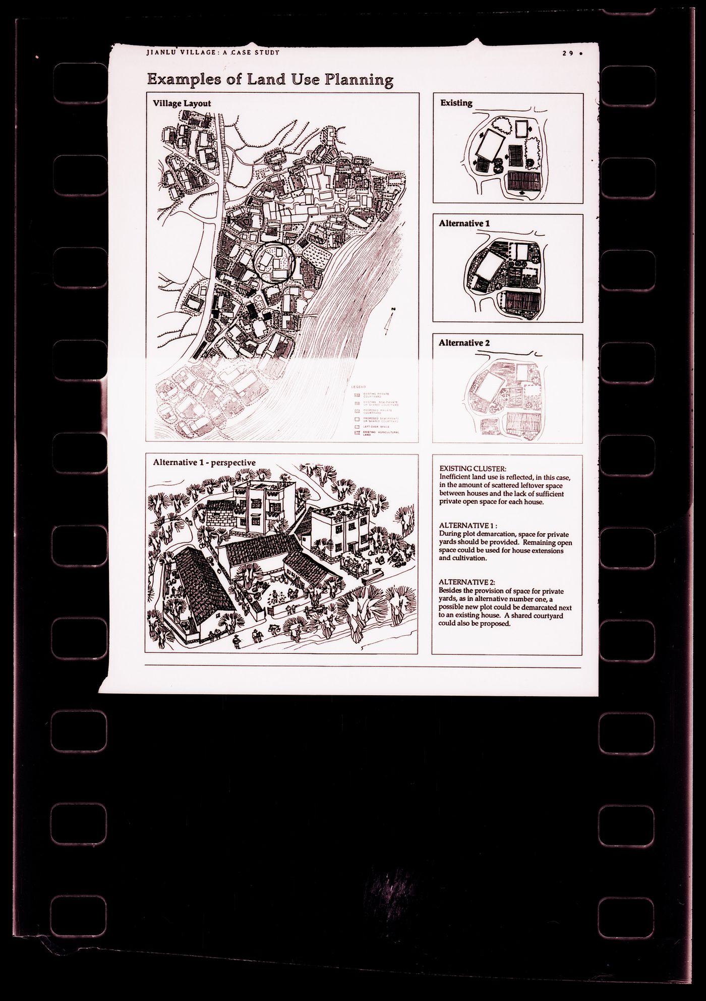 Negative of illustration for the publication "Housing a Billion: Village Upgrading: Jianlu, China" publication