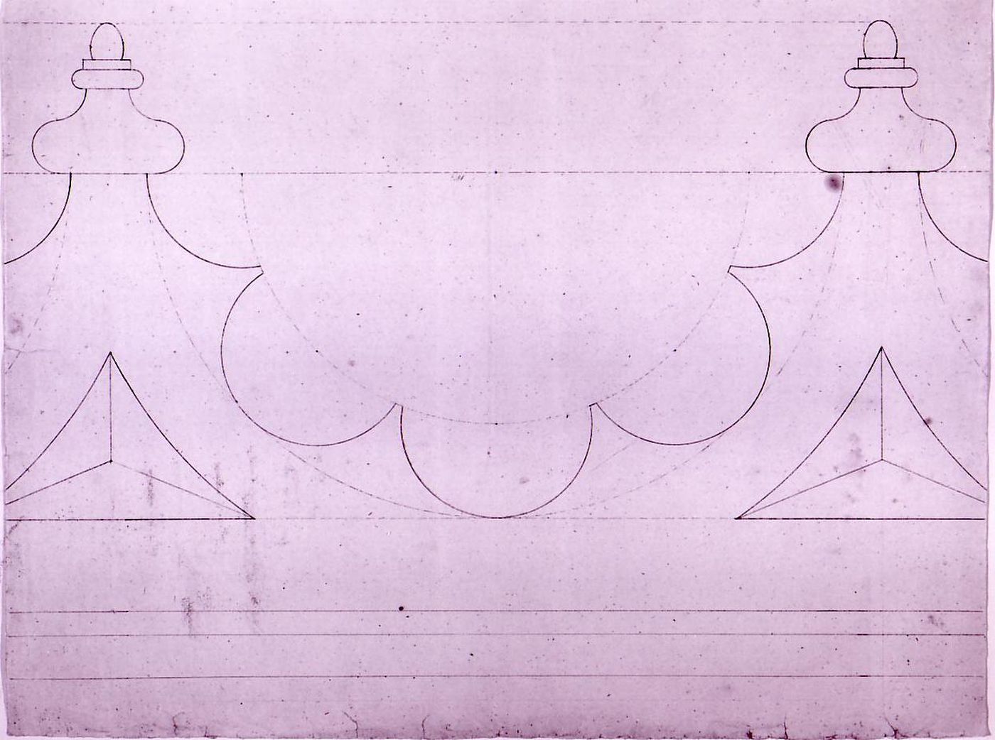 Elevation for a decorative detail for the tribune for Notre-Dame de Montréal