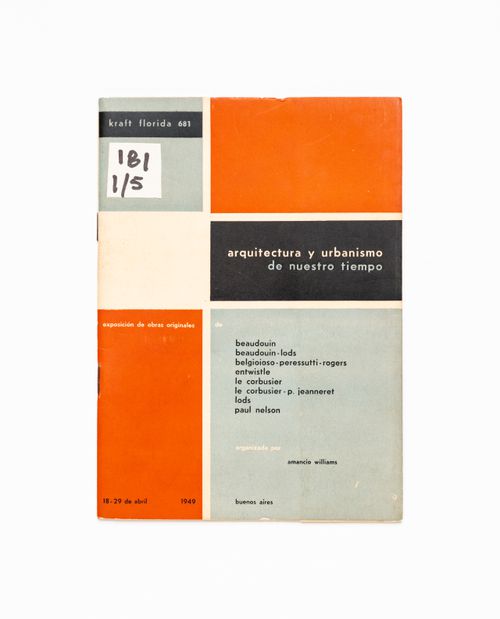 Leaflet "Arquitectura y Urbanismo de nuestro tiempo: exposición de obras originales"