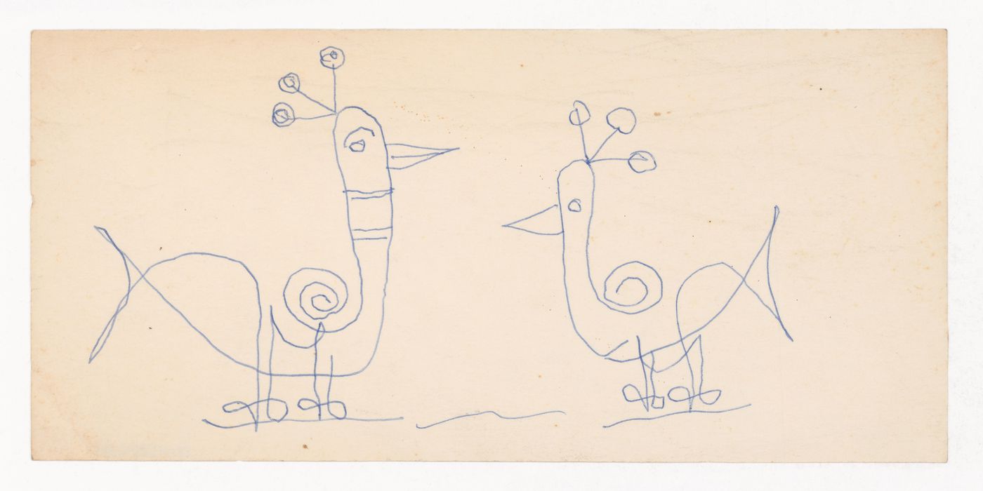 Greeting card with 2 peacocks drawn by Aditya Prakash