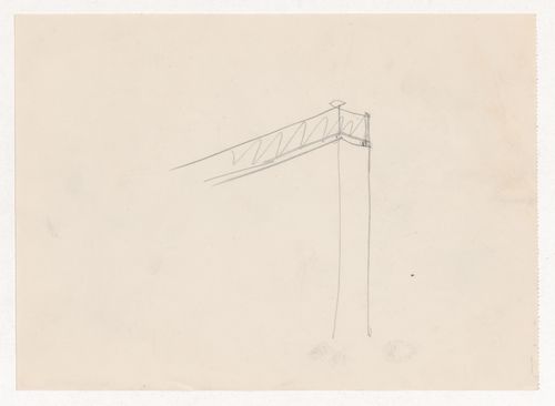 Perspective sketch for a wall reveal, probably for a campus building for Ilinois Institute of Technology