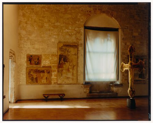 Interior view of the Sala dei crucifice, Palazzo Abatellis, Galleria regionale della Sicilia, Palermo, Italy