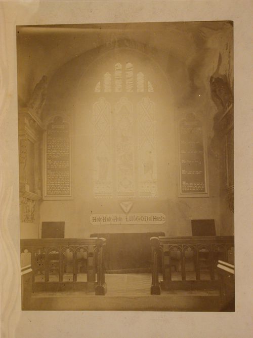 Interior view of the Church of All Saints showing the chancel screen and apse, Whiteparish, Wiltshire, England