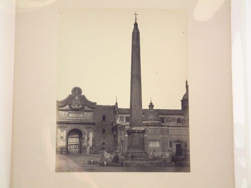 View of the fountain in the Piazza del Popolo, Rome, Italy