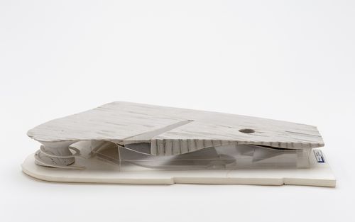 Working model with roof and facade for post-competition revision phase for BWM Welt [BMW World], Munich, Germany