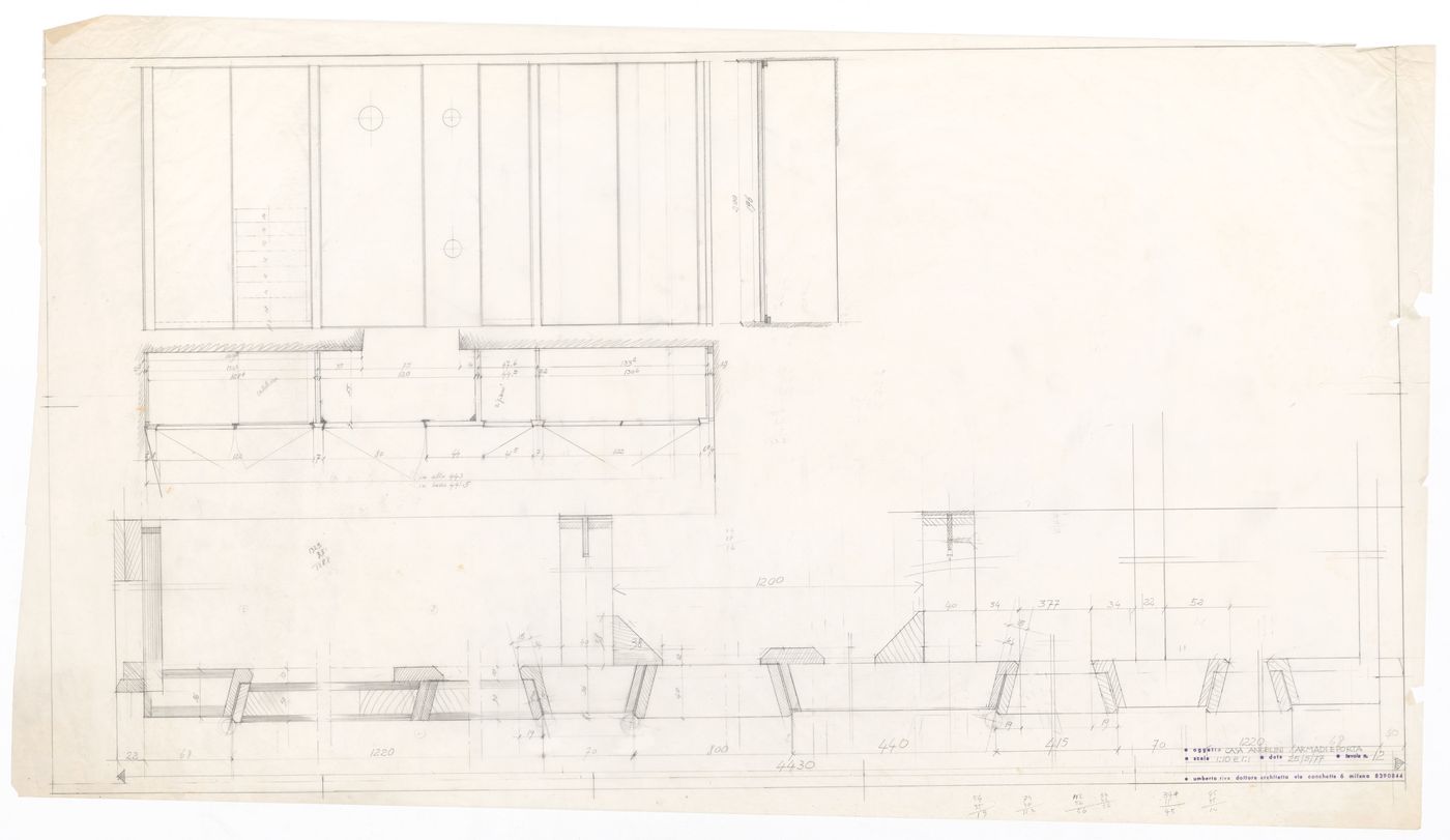 Cabinet door details for Casa Angelini, Lerici, Italy
