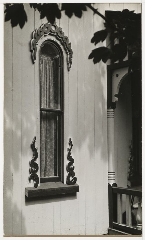 Study of carved wood details around window, Tabernacle City, Martha's Vineyard, Massachusetts