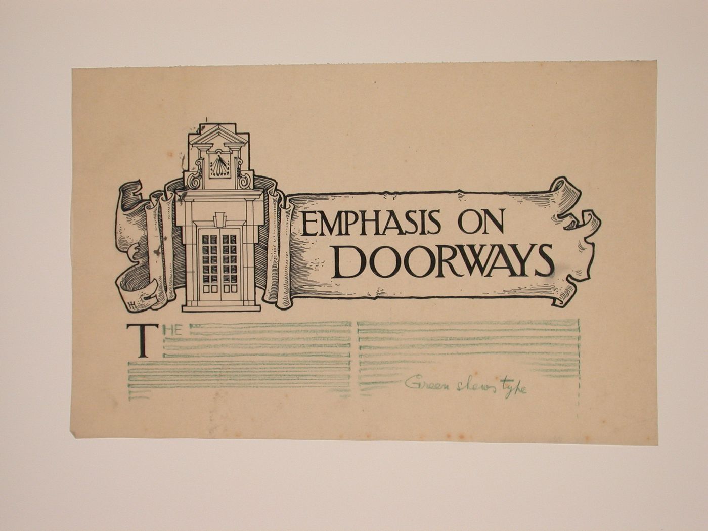 Page layout with the head title for "Emphasis on Doorways"