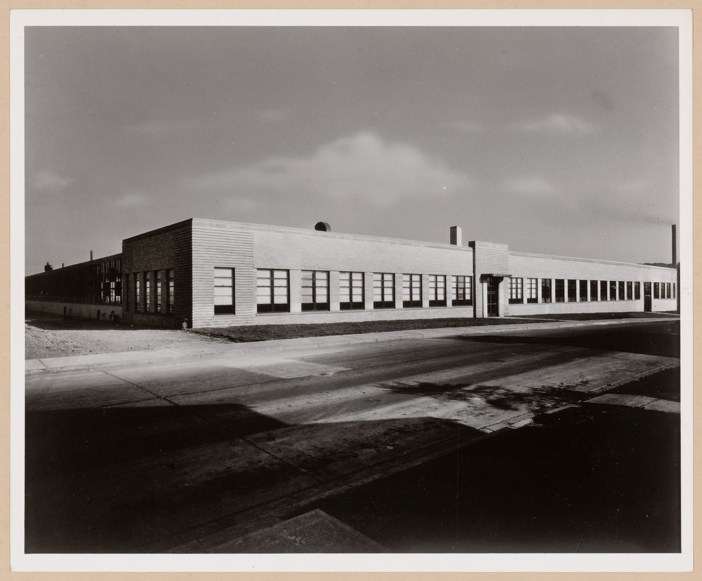 View of the principal façade of the Manufacturing Building, General Motors Corporation Moraine Products Company division Assembly [?] Plant, Dayton, Ohio