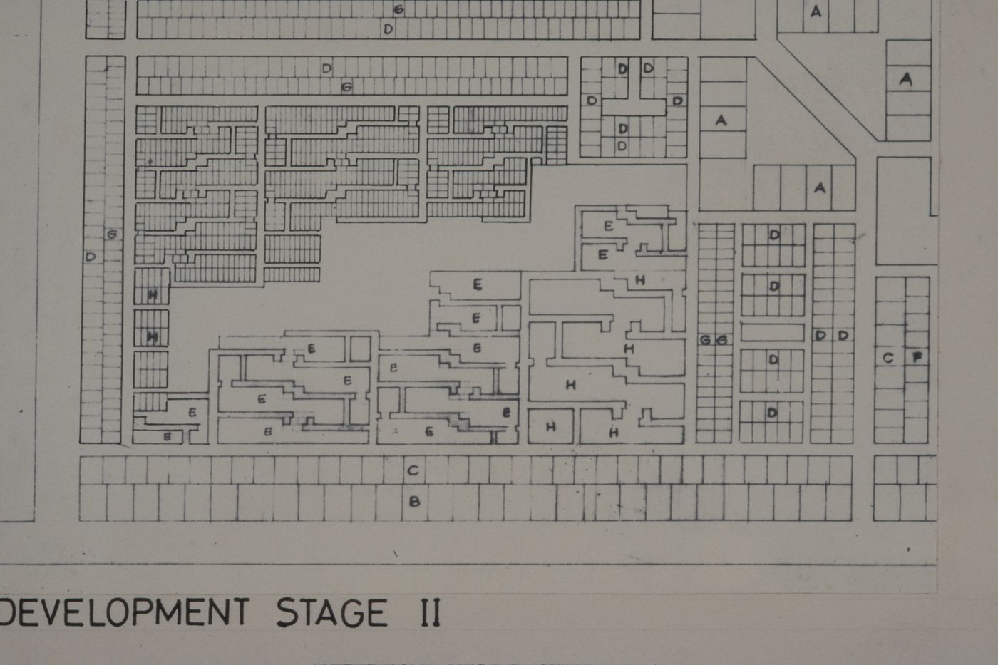 Sector site plan showing plots layout at second phase of development for the Aranya Housing Project, Indore, India