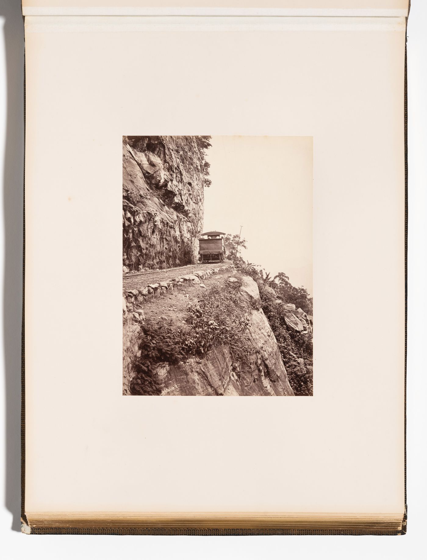 View of a locomotive, Colombo-Kandy Railway, Ceylon (now Sri Lanka)