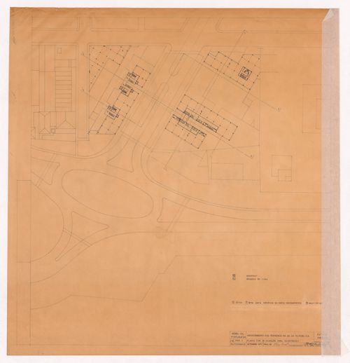 Third floor plan for Habitações Colectivas da Mobil Oil Portuguesa, Matosinhos, Portugal