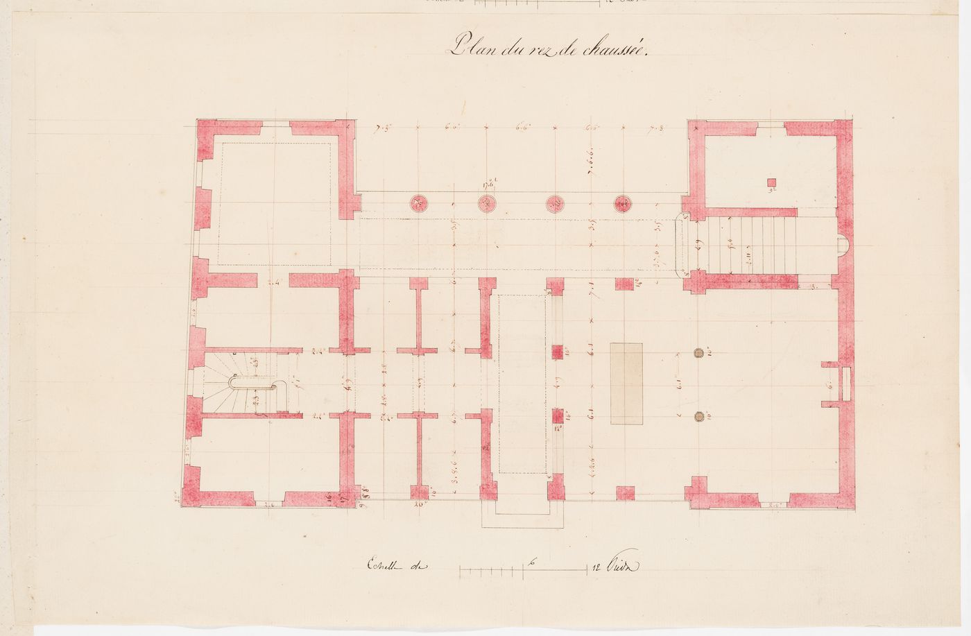 Ground floor plan for a "guinguette"