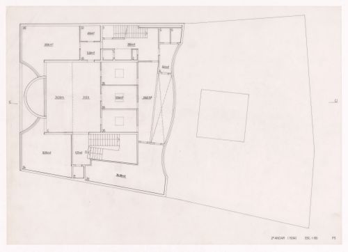 Second floor plan for Caixa Geral de Depósitos, Matosinhos, Portugal