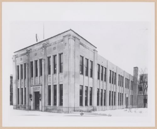 View of the principal and lateral façades of the Kalamazoo Gazette Building, Kalamazoo, Michigan