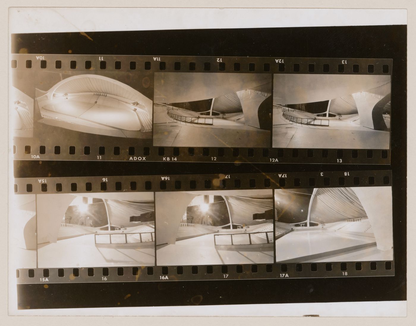 Contact prints of model for the David S. Ingalls Hockey Rink, New Haven, Connecticut, United States

