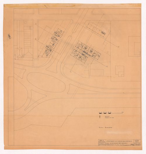 Sixth floor plan for Habitações Colectivas da Mobil Oil Portuguesa, Matosinhos, Portugal
