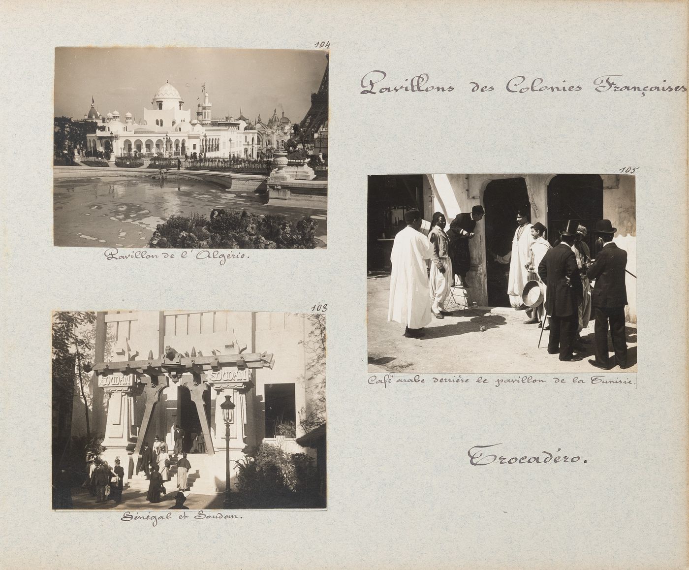 View of entrance to Pavillon du Sénégal et du Soudan, Exposition universelle, 1900, Paris, France