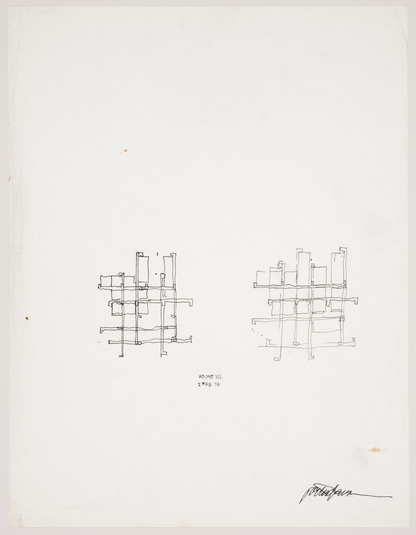 Diagrams of plans for House VII