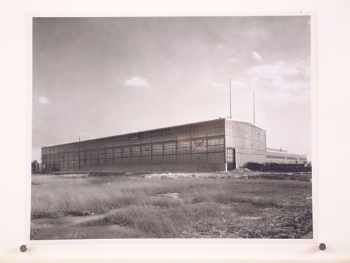 View of the principal and lateral façades of the Manufacturing Building, Firestone Rubber and Metal Products Company Assembly Plant, Riverview, Michigan