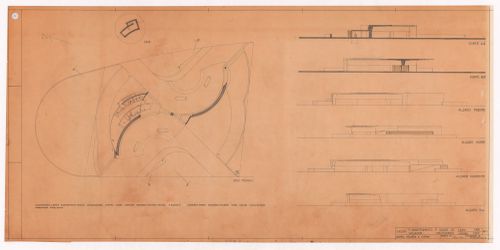 Plan, elevations and sections for Posto de abastecimento da SACOR, Matosinhos, Portugal
