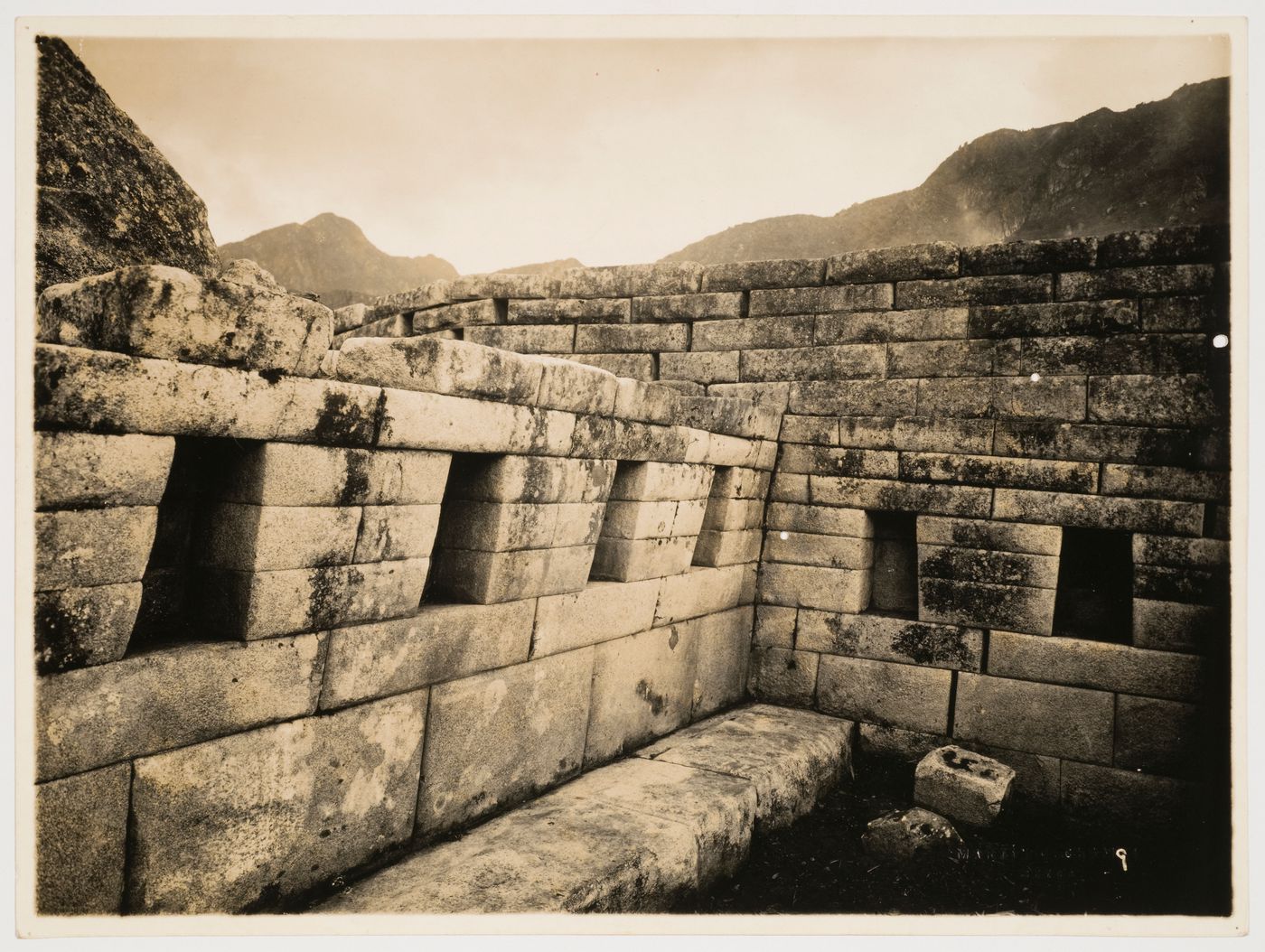 Interior view of an unidentified building, Machu Picchu, Peru